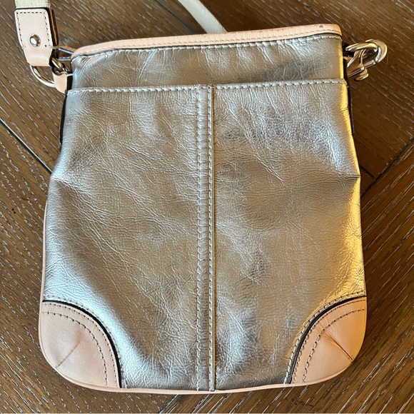 Coach Silver Metallic Crossbody Bag - Picture 3 of 16